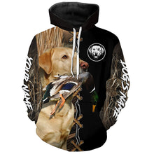 Load image into Gallery viewer, Yellow Labrador Retriever Hunting Dog Custom Name Hoodie Shirt for Hunter FSD4686