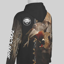 Load image into Gallery viewer, Chocolate Labrador Retriever Hunting Dog Custom Name Hoodie Shirt for Hunter FSD4687