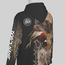 Load image into Gallery viewer, Wirehaired Pointing Griffon Hunting Dog Custom Name Hoodie Shirt for Hunter FSD4688