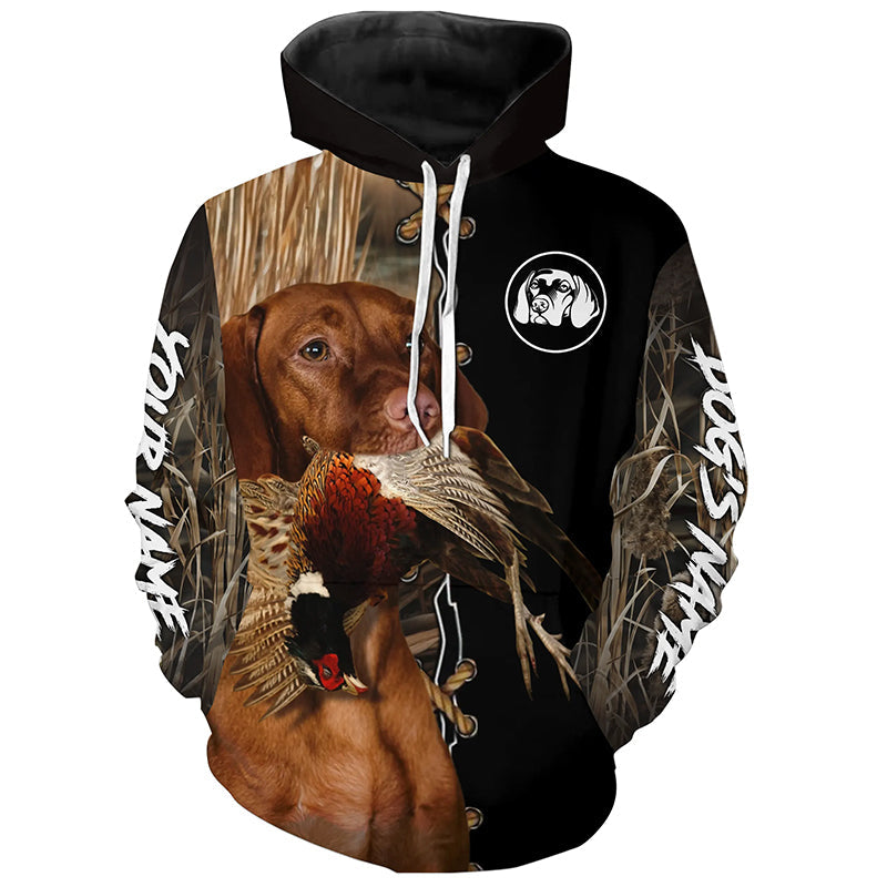 Vizsla Hunting Dog Custom Name Hoodie Shirt for Hunter FSD4690