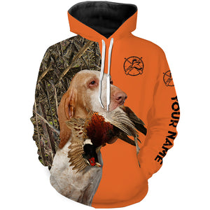 Pheasant hunting with Dogs Bracco Italiano Customize name 3D All over print Shirts FSD3743