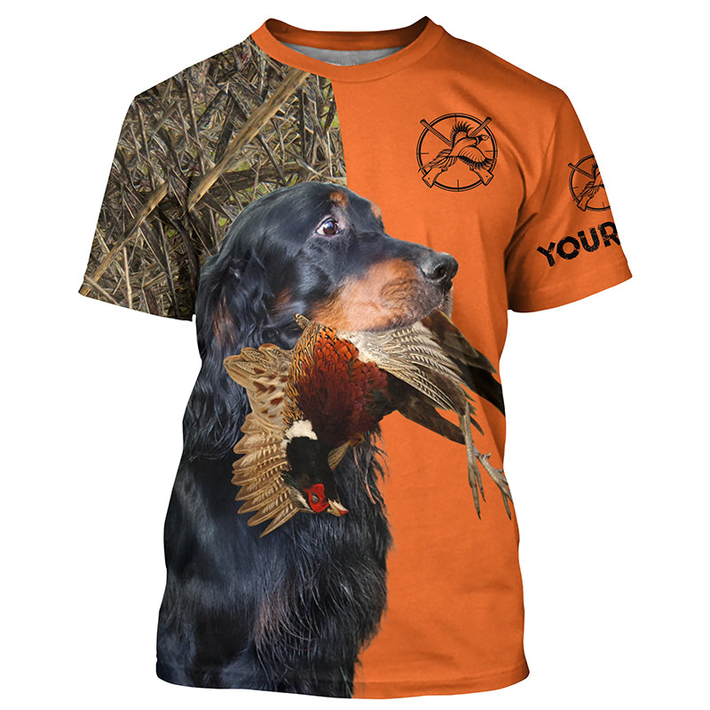 Pheasant hunting with Dog Gordon Setter Customize name 3D All over print Shirts FSD3746