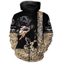 Load image into Gallery viewer, Black Labs Retriever Dog Duck Hunting waterfowl camo Shirts for Duck Hunters FSD3925