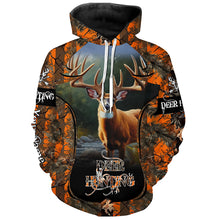 Load image into Gallery viewer, Best Whitetail Deer hunting Orange camo custom name 3D All over print Shirts Personalized gift for Hunters FSD2094