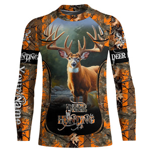 Best Whitetail Deer hunting Orange camo custom name 3D All over print Shirts Personalized gift for Hunters FSD2094