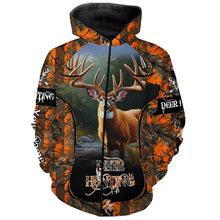 Load image into Gallery viewer, Best Whitetail Deer hunting Orange camo custom name 3D All over print Shirts Personalized gift for Hunters FSD2094