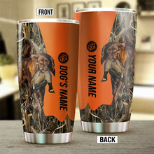 Load image into Gallery viewer, Deutsch Langhaar Birds &amp; Deer shed Hunting Dog Custom name Stainless Steel Tumbler Cup FSD4472