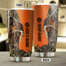 Load image into Gallery viewer, Deutsch Langhaar Birds &amp; Deer shed Hunting Dog Custom name Stainless Steel Tumbler Cup FSD4472