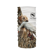 Load image into Gallery viewer, Snow Goose hunting with dog yellow labrador Custom Name All over print Shirt, Hunting gift ideas FSD1968