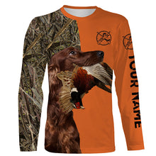 Load image into Gallery viewer, Pheasant hunting with red Irish setter Dogs Customize name 3D All over print Shirts FSD3757