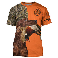Load image into Gallery viewer, Pheasant hunting with red Irish setter Dogs Customize name 3D All over print Shirts FSD3757
