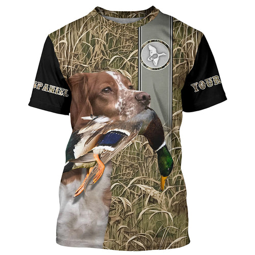 Brittany Dog Hunting Duck Brittany Spaniels custom Shirts, duck hunting hoodie, Duck hunting Gifts FSD3351