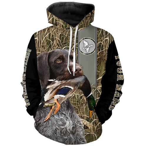 Deutsch Drahthaar Duck hunting waterfowl camo Shirts, duck hunting hoodie, Duck hunting Gifts FSD3352