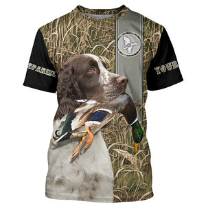 Duck hunting English Springer spaniel custom camo Shirts, duck hunting hoodie, Duck hunting Gifts FSD3353
