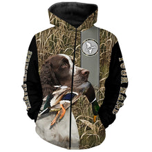 Load image into Gallery viewer, Duck hunting English Springer spaniel custom camo Shirts, duck hunting hoodie, Duck hunting Gifts FSD3353