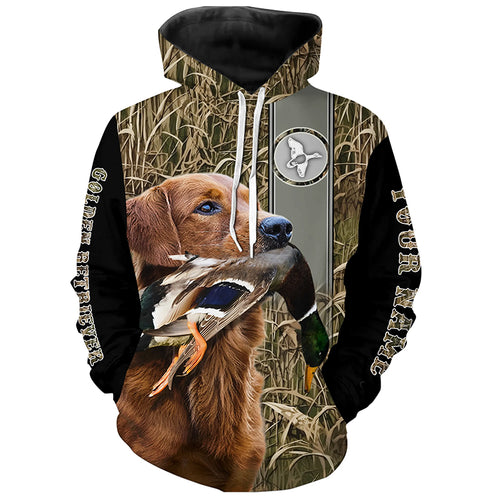 Golden Retriever Duck hunting custom camo Shirts, duck hunting hoodie, Duck hunting Gifts FSD3354