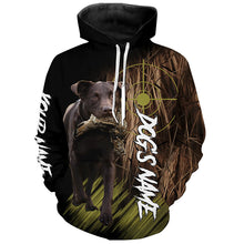 Load image into Gallery viewer, Chocolate Labrador Retriever Custom Name Hunting Dog Shirts for Hunter, Gifts for Hunters FSD4552