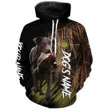 Load image into Gallery viewer, Chocolate Labrador Retriever Custom Name Hunting Dog Shirts for Hunter, Gifts for Hunters FSD4552