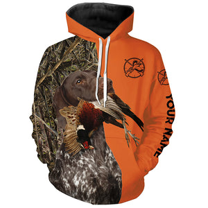Pheasant hunting with liver roan gsp German Shorthaired Pointer Customize Name full printing Shirts FSD3762