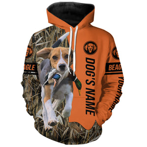 Beagle Hunting dog customized Name all over printed Shirt, Beagle hunting Gift for hunters FSD4141