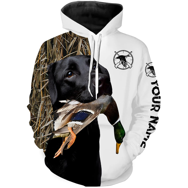 Duck hunting with Black lab custom Name 3D All over print shirt, hoodie, long sleeves Hunting gifts FSD437