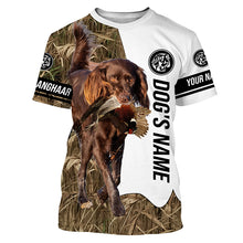 Load image into Gallery viewer, Pheasant Hunting with Deutsch Langhaar (German Longhaired Pointer) Custom Name All over print Shirts FSD3643