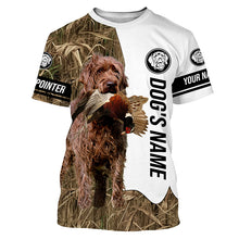 Load image into Gallery viewer, Pheasant Hunting with Pudelpointer Dog Custom Name Camo Full Printing Shirts, Hunting dog bird Hunter - FSD2771