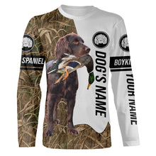 Load image into Gallery viewer, Duck Hunting with Boykin Spaniel dog Custom Name Camo Full Printing Shirts, Personalized Hunting gift - FSD2783