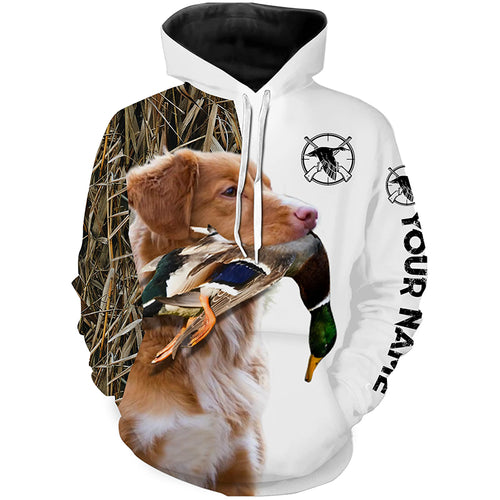 Duck Hunting with Toller (Nova Scotia Duck Tolling Retriever) Dog Custom Name 3D All over print Shirt FSD3655