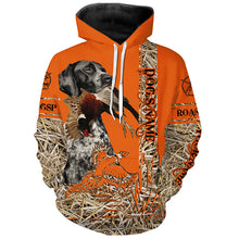 Load image into Gallery viewer, Black Roan GSP Dog Pheasant Hunting Blaze Orange Hunting Shirts for Hunter, Bird Hunters FSD4159
