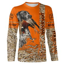 Load image into Gallery viewer, Black Roan GSP Dog Pheasant Hunting Blaze Orange Hunting Shirts for Hunter, Bird Hunters FSD4159