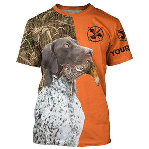German Shorthaired Pointer Dog Grouse Hunting Custom name Orange Shirts for Grouse Hunter, Bird Hunter FSD3960