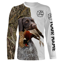 Load image into Gallery viewer, Pheasant Hunting With Dog Deutsch Drahthaar Customize Name All Over Printed Shirts - Personalized Hunting Gifts FSD2165