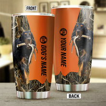 Load image into Gallery viewer, Gordon Setter Birds &amp; Deer shed Hunting Dog Custom name Stainless Steel Tumbler Cup FSD4479