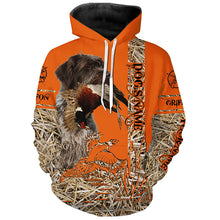 Load image into Gallery viewer, Wirehaired Pointing Griffon Dog Pheasant Hunting Blaze Orange Hunting Shirts, Pheasant Hunting Clothing FSD4165