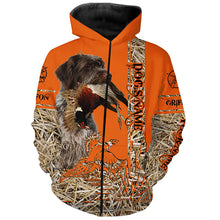 Load image into Gallery viewer, Wirehaired Pointing Griffon Dog Pheasant Hunting Blaze Orange Hunting Shirts, Pheasant Hunting Clothing FSD4165
