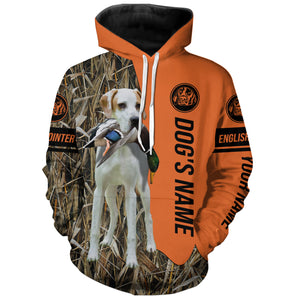 Lemon English Pointer Hunting Dog Customized Name All over printed Shirts for Hunters, Hunting Gifts FSD4224