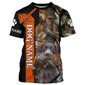 German Shorthaired Pointer Dog Pheasant hunting Camo customized Name Shirts for Hunters FSD4023