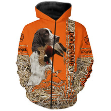 Load image into Gallery viewer, English Springer Spaniel Dog Pheasant Hunting Blaze Orange Hunting Shirts, Pheasant Hunting Clothing FSD4169
