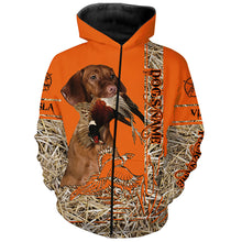 Load image into Gallery viewer, Vizsla Dog Pheasant Hunting Blaze Orange Hunting Shirts, Pheasant Hunting Clothing FSD4170