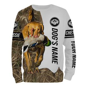 Duck Hunting Dog Chessie Chesapeake Bay Retriever Customize Name Camo Full Printing Shirts FSD3432