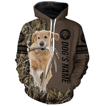 Load image into Gallery viewer, Golden Retriever Hunting dog customized Name Shirt, camo and brown color FSD4672