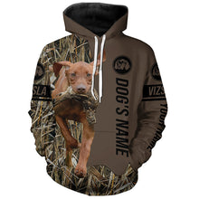 Load image into Gallery viewer, Vizsla Hunting dog customized Name Shirt, camo and brown color FSD4675