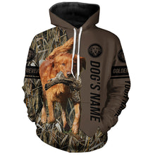 Load image into Gallery viewer, Red Golden Retriever Hunting dog customized Name Shirt, camo and brown color FSD4680
