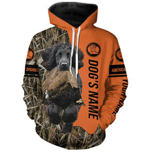 Load image into Gallery viewer, American Water Spaniels Hunting Dog Customized Name Camo Shirts for Hunters FSD4604