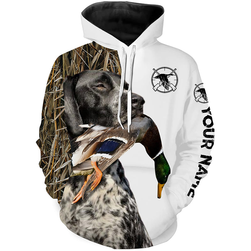 Duck Hunting With Dog black roan GSP German Shorthaired Pointer Customize Name Shirts Personalized Gifts FSD2631