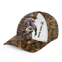 Load image into Gallery viewer, Duck hunting with Dog Boykin Spaniel 3D camo Custom Name hunting hat Adjustable Unisex hunting Baseball hat FSD2638
