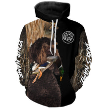 Load image into Gallery viewer, Chocolate Labradoodle Hunting Dog Custom Name Hoodie Shirt for Hunter FSD4763