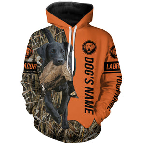 Black Labrador Retriever Hunting Dog Customized Name Shirts for Hunters FSD4074