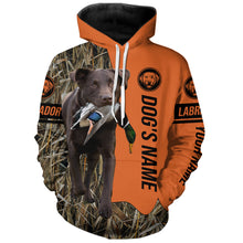 Load image into Gallery viewer, Chocolate Labrador Retriever Hunting Dog Customized Name Shirts for Hunters FSD4076